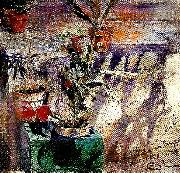 Carl Larsson stilleben med blomkrukor painting
